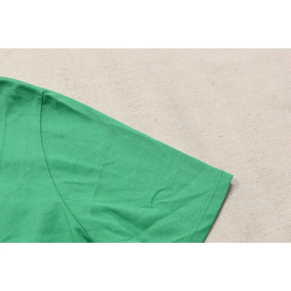 Nike Women's Size Small Green Dri-Fit Athletic Cut Short Sleeve Swoosh Logo Tee